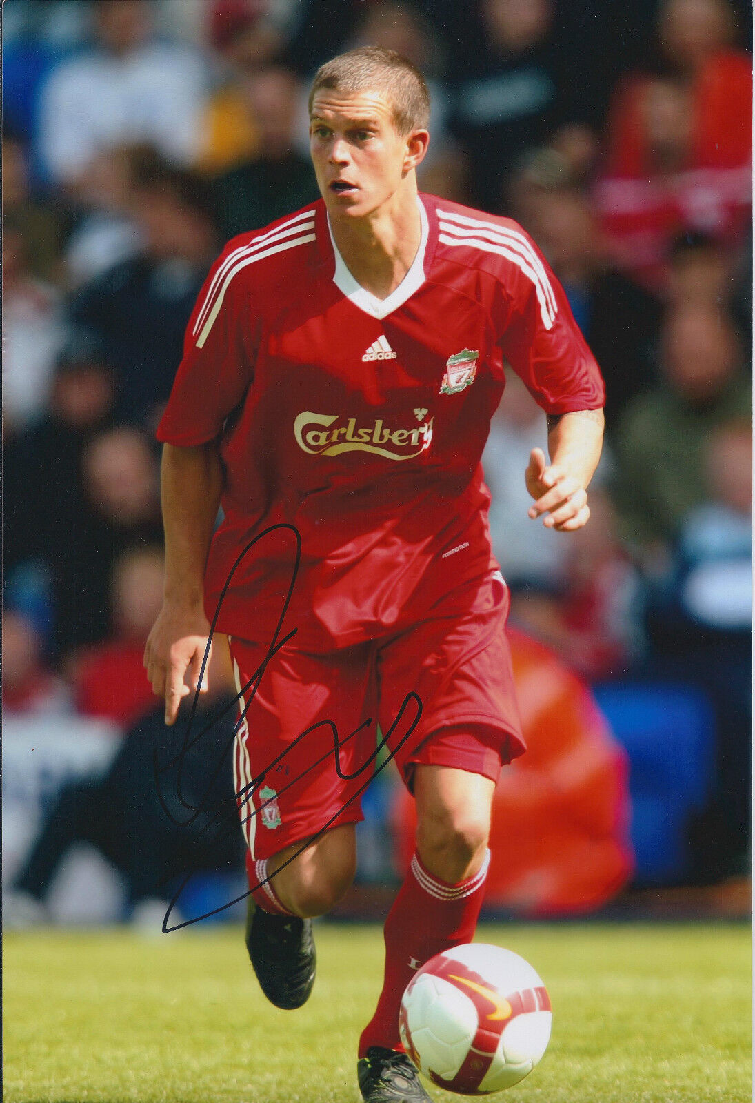 Daniel AGGER Signed Autograph 12x8 Photo Poster painting AFTAL COA Liverpool Premier League