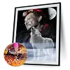 Johnny halliday - 30*40cm - peinture au diamant rond