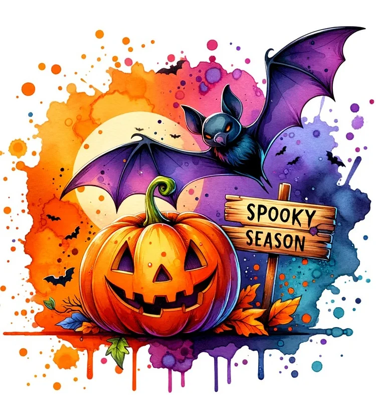 Halloween Pumpkin Spooky Season 40*40CM(Canvas) Diamond Painting gbfke