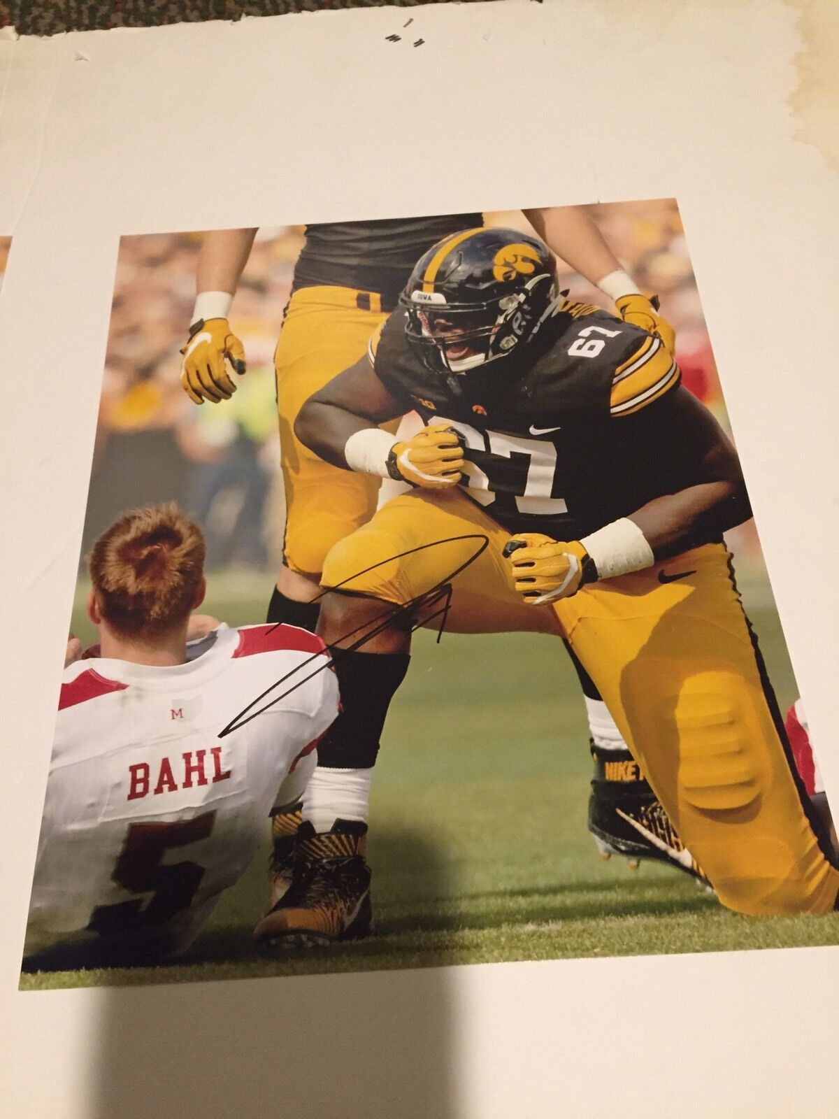 Jaleel Johnson Iowa Hawkeyes hand signed autographed 8x10 football Photo Poster painting COA!