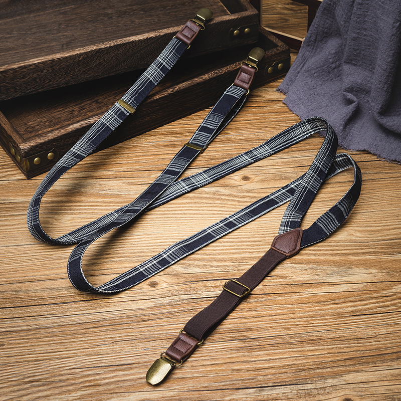 Retro Three-Clip Y-Shaped Strong Non-Slip Strap