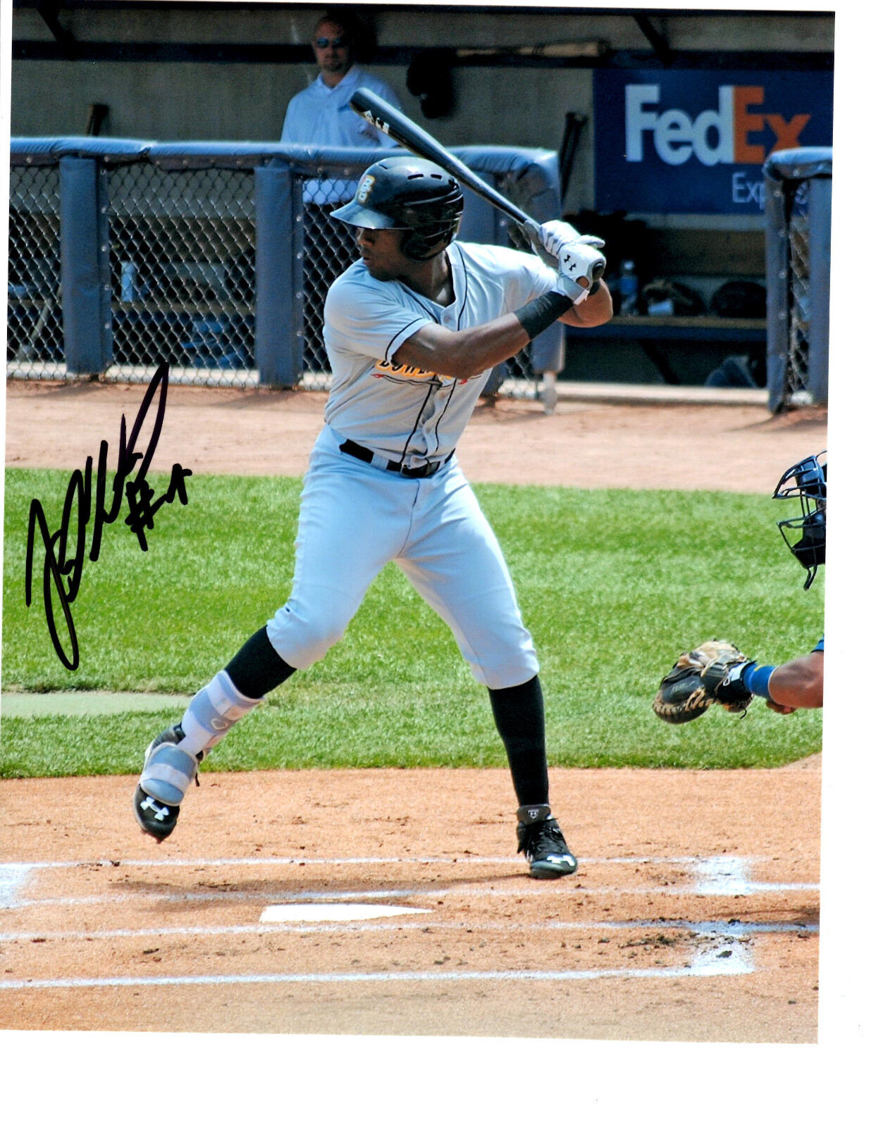 Justin Williams Tampa Bay Rays top prospect hand autographed signed 8x10 Photo Poster painting!