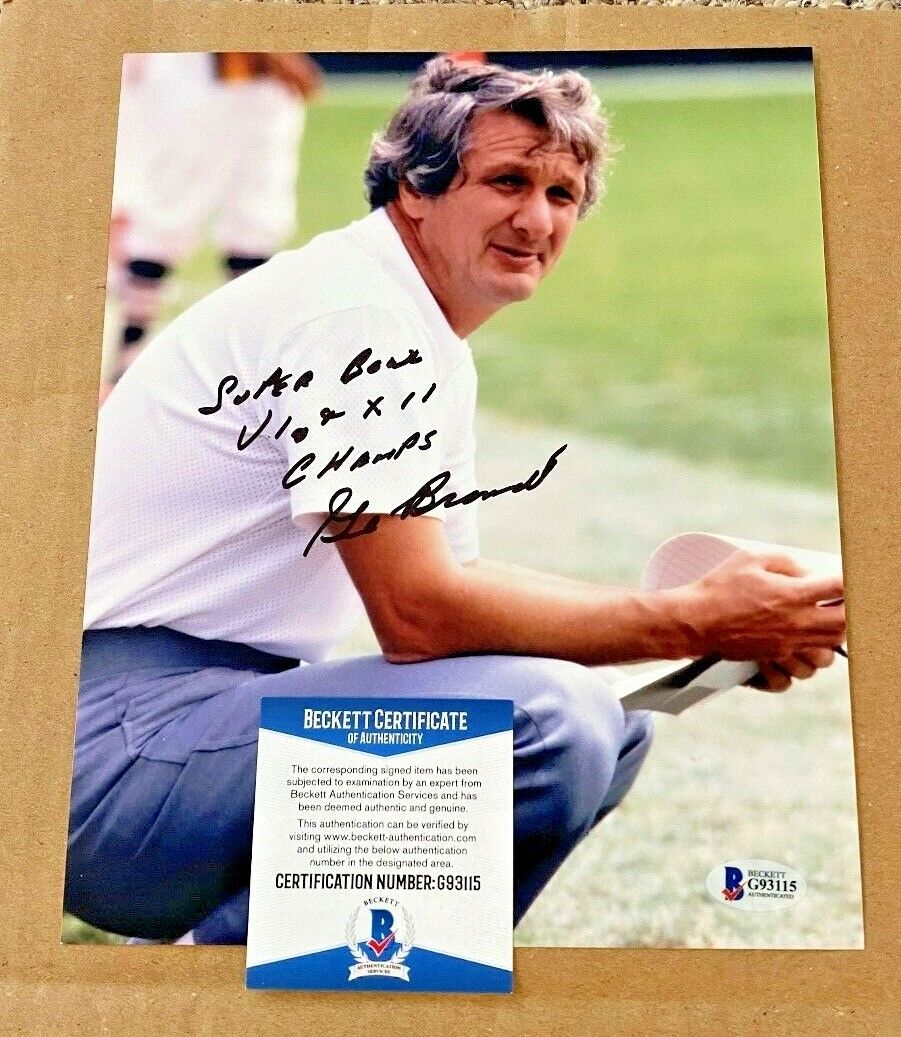 GIL BRANDT SIGNED DALLAS COWBOYS 8X10 Photo Poster painting W/SB INSCRIPTIONS BECKETT CERTIFIED