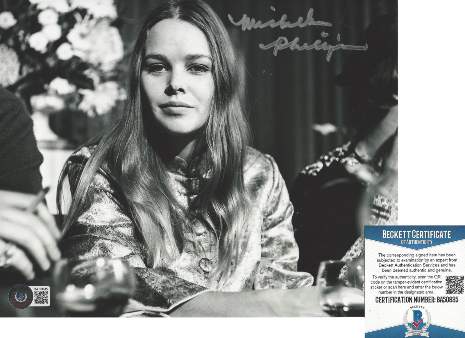 MICHELLE PHILLIPS SIGNED THE MAMAS & THE PAPAS 8x10 Photo Poster painting 6 BECKETT COA BAS