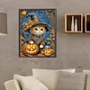 Chats D'Halloween Complète Rond Diamant Peinture 30X40CM
