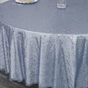 108" Dusty Blue Seamless Premium Sequin Round Tablecloth