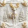 Christmas Reindeer-11CT Stamped Cross Stitch 40*40cm/15.75*15.75in