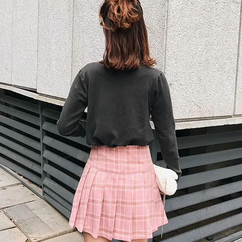 Plaid Pleated Skirt