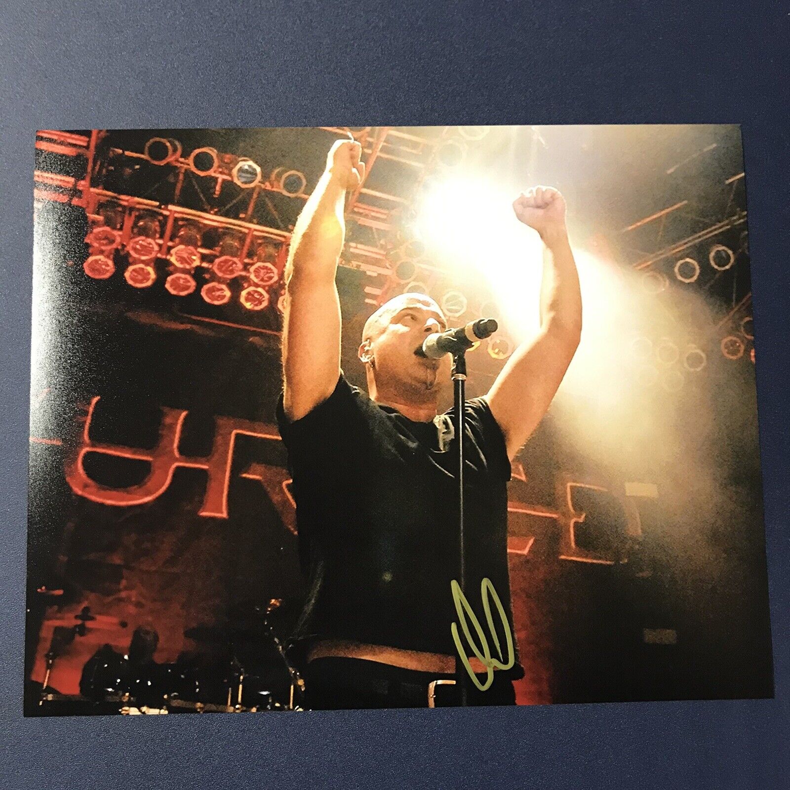 DAVID DRAIMAN DISTURBED BAND LEAD SINGER SIGNED 8X10 Photo Poster painting AUTOGRAPHED RARE COA