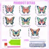 8pcs Butterfly Diamond Painting Refrigerator Magnets