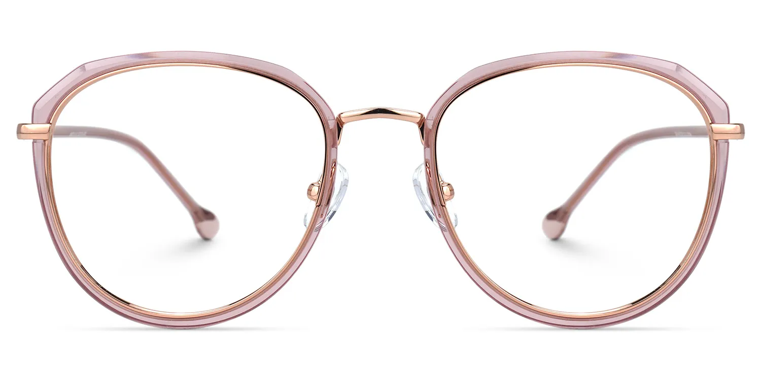 Louella Rosa Rund Brille Rosa