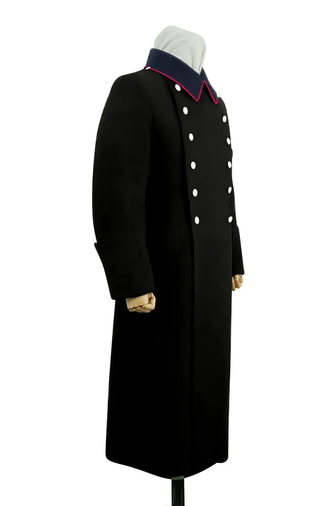   Fire&nbsp;Police&nbsp;Black&nbsp;Wool&nbsp;Greatcoat German-Uniform