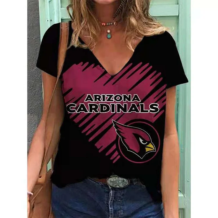 Arizona Cardinals Lightweight Short Sleeve V-Neck T-Shirt