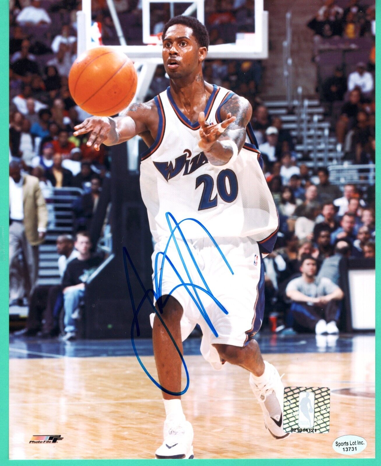 Larry Hughes Washington Wizards Hand Signed Autograph 8x10 Photo Poster painting COA NBA Hologra