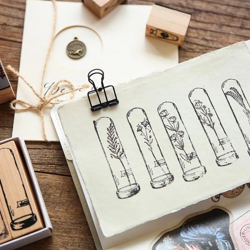 Flowers & Plants Wooden Stamps Set-Himinee.com