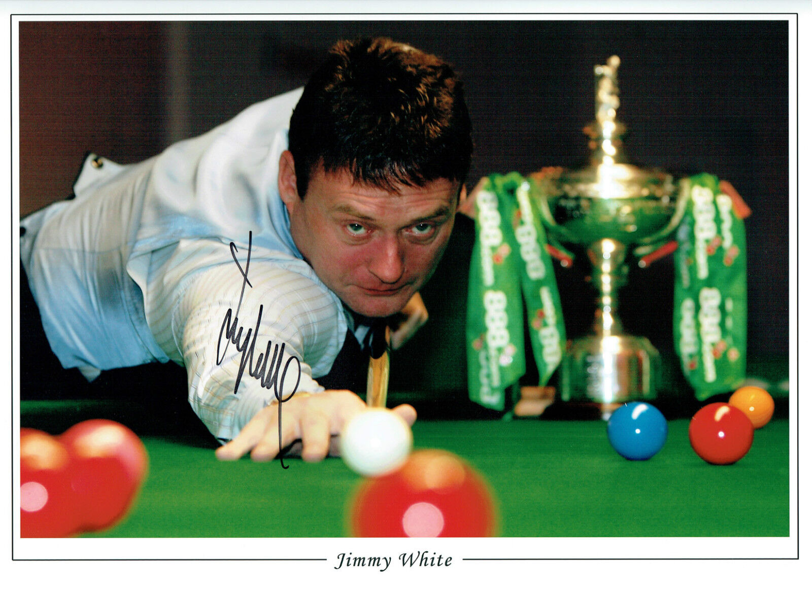 Jimmy WHITE Signed Autograph 16x12 Snooker The Peoples Champion Photo Poster painting AFTAL COA