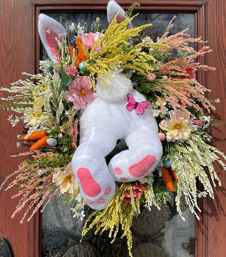 Easter Bunny Wreath for Front Door🐰