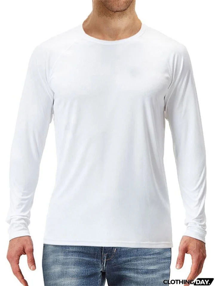 Men's Autumn Sports Long Sleeve Loose Quick Dry Tops