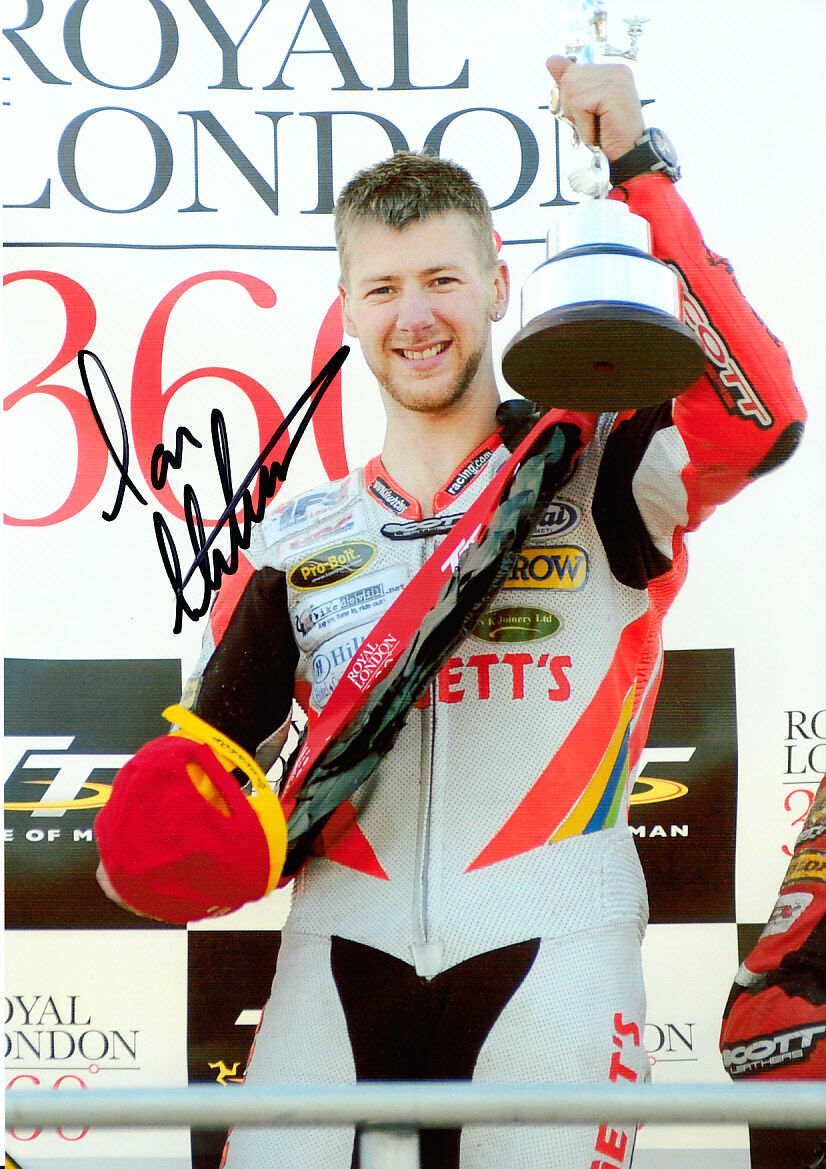 Ian Hutchinson Hand Signed Honda Photo Poster painting 12x8 2.