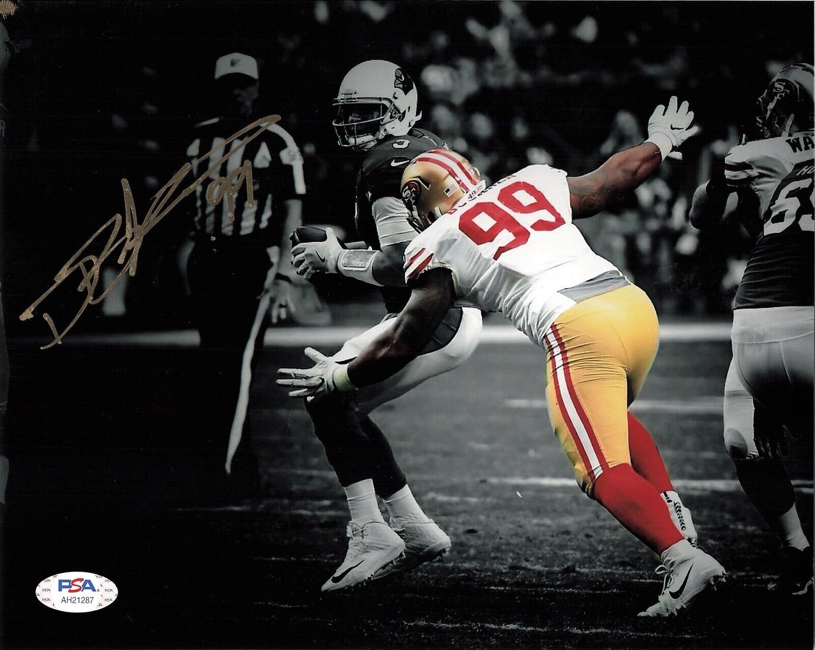 deforest buckner Signed Photo Poster painting 8x10 Niners