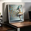 Blue Butterfly Ballerina Special Shaped 5D DIY Partial Drill Diamond Painting Kits 30x30cm Diamond Art Kit for Adults Home Decor