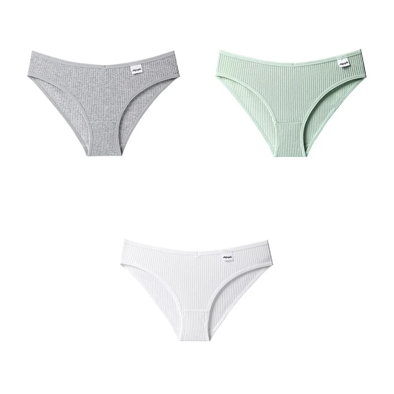 BANNIROU 3pcs Women Cotton Panties Underwear For Woman Lady Briefs Female Panties Lingerie Intimates Women's Underwear Cotton