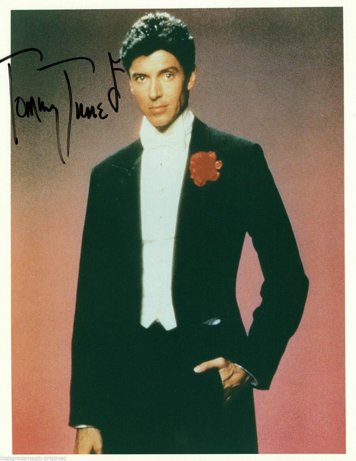 TOMMY TUNE IN TUX AUTOGRAPHED SIGNED 8X10 COLOR PROMO Photo Poster painting