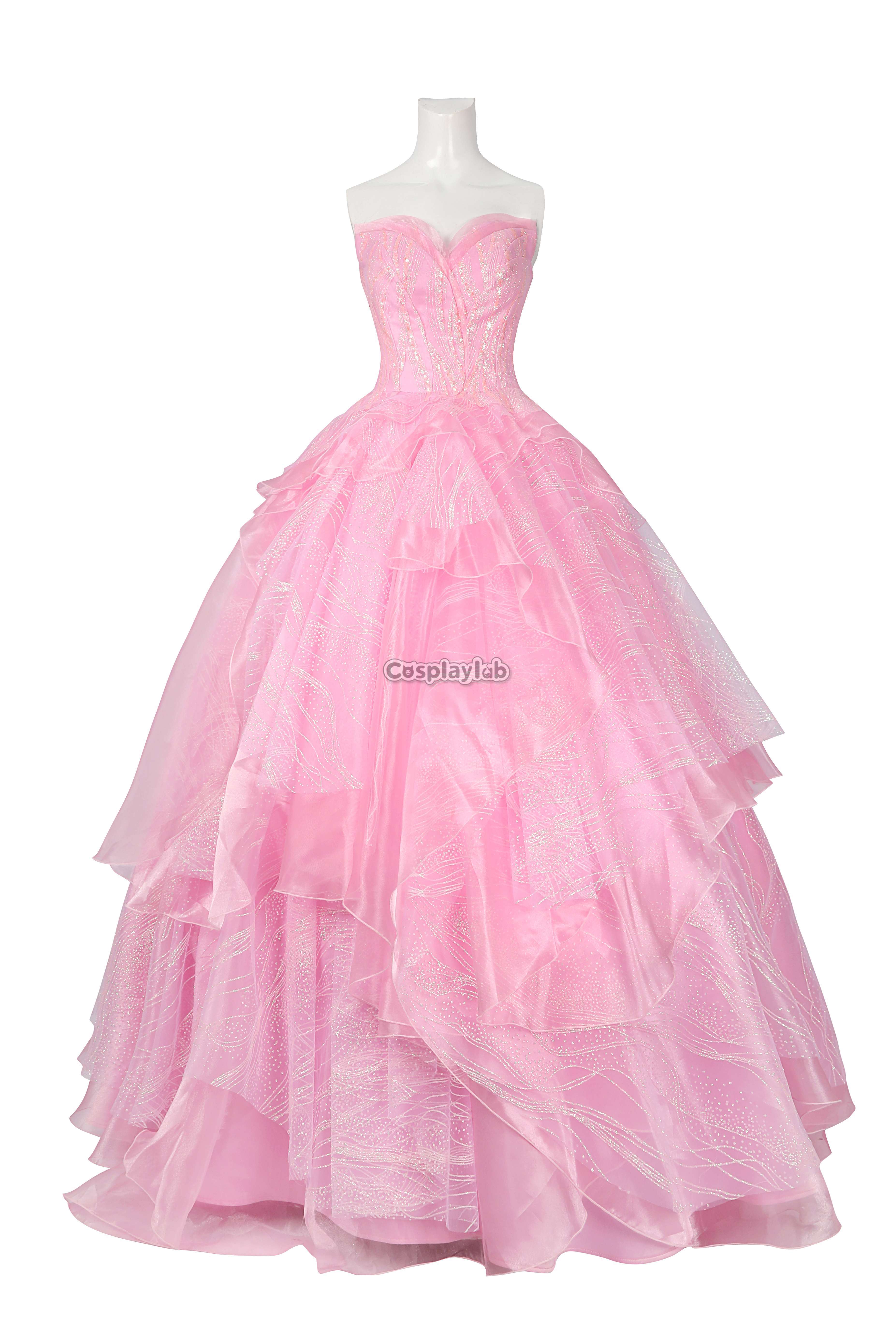 Wicked Glynda Pink Dress Cosplay Costume