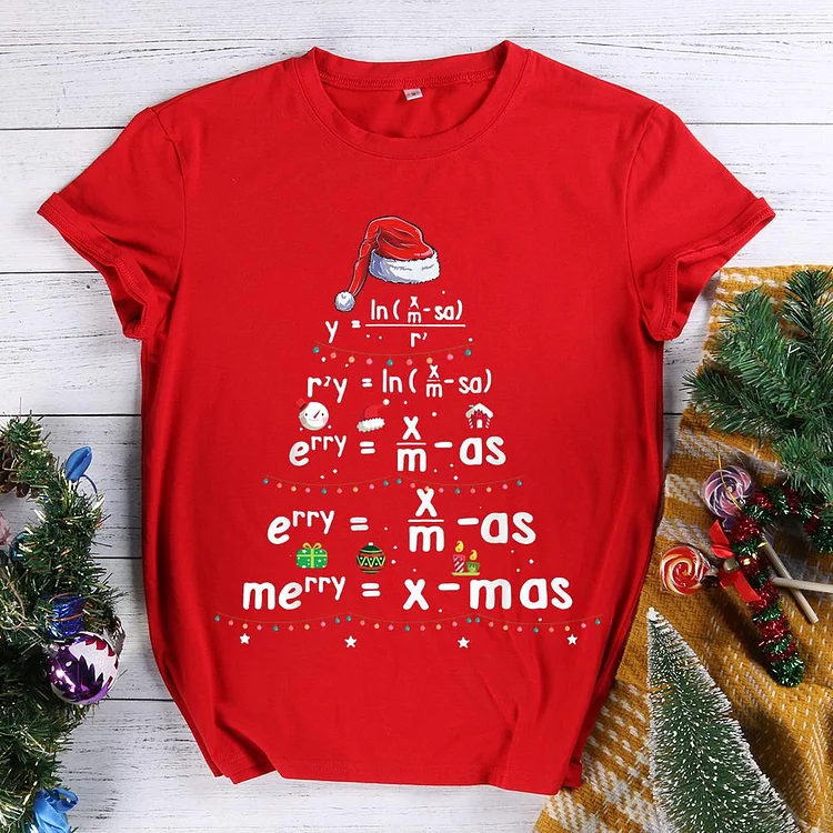 Math Science Teacher Christmas  T-Shirt-011126
