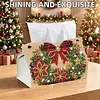 Xmas Wreath DIY Pearl Diamond Painting PU Cover Tissue Holder Kit Pearl Art Painting Decoration for Home & Gifts