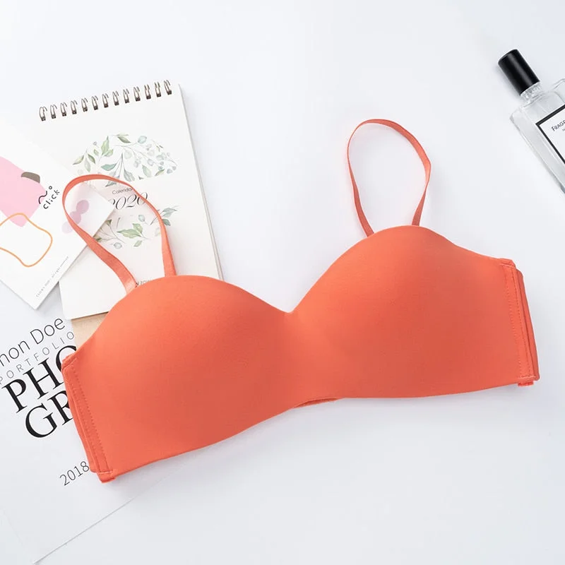 New Sexy Fashion Seamless Bras for Women Push Up Lingerie Bra Half Cup Wire Free Brassiere Female Underwear Intimates