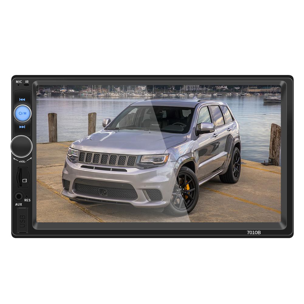 

7010B Double DIN Bluetooth-compatible Car Stereo AUX USB TF FM Radio In Dash Head Unit, Mp5 player with camera, 501 Original