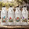 4 Pack DIY Rhinestone Drawstring Wine Gift Bags,  Diamond Painting Wine Decor Bag for Festival Gift Home Table Decor(Garden Gnome)