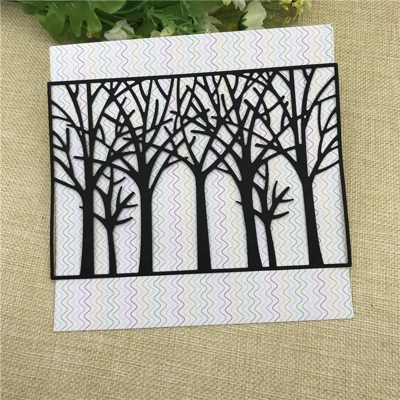 Nice Tree Cutting Dies background Metal Cutting Dies Stencils For Card Making Decorative Embossing Suit Paper Cards Stamp DIY