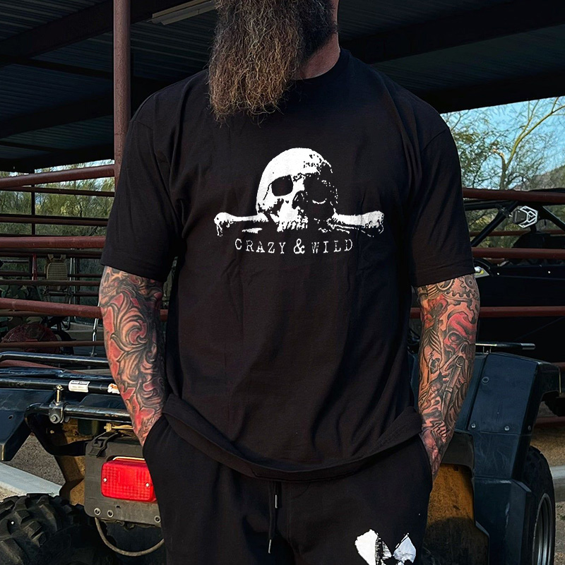 Livereid Crazy & Wild Printed Men's T-shirt - Livereid