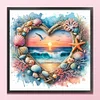 (US Local)Beach-11CT Counted Cross Stitch Kit(40x40cm)