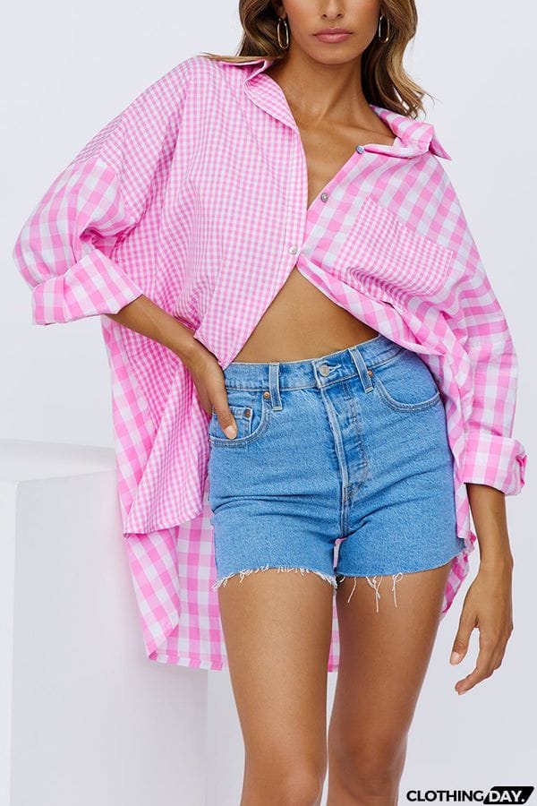 One Split Wonder Plaid Button Shirt