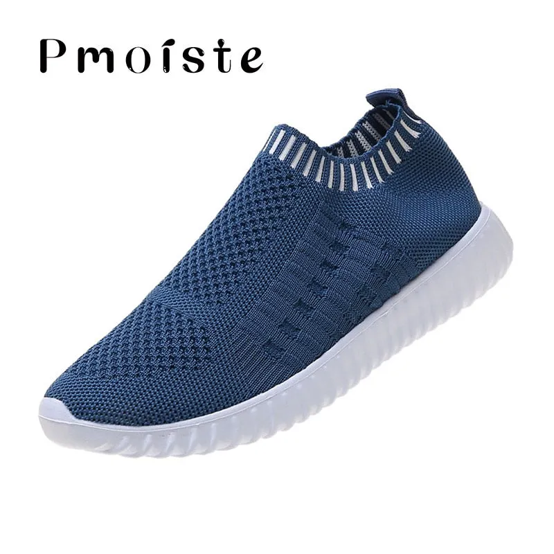 Women Sneakers Mesh Breathable Knit Female Tennis shoes woman 2020 Vulcanize Shoes Walking Large size 41-43 Casual shoe