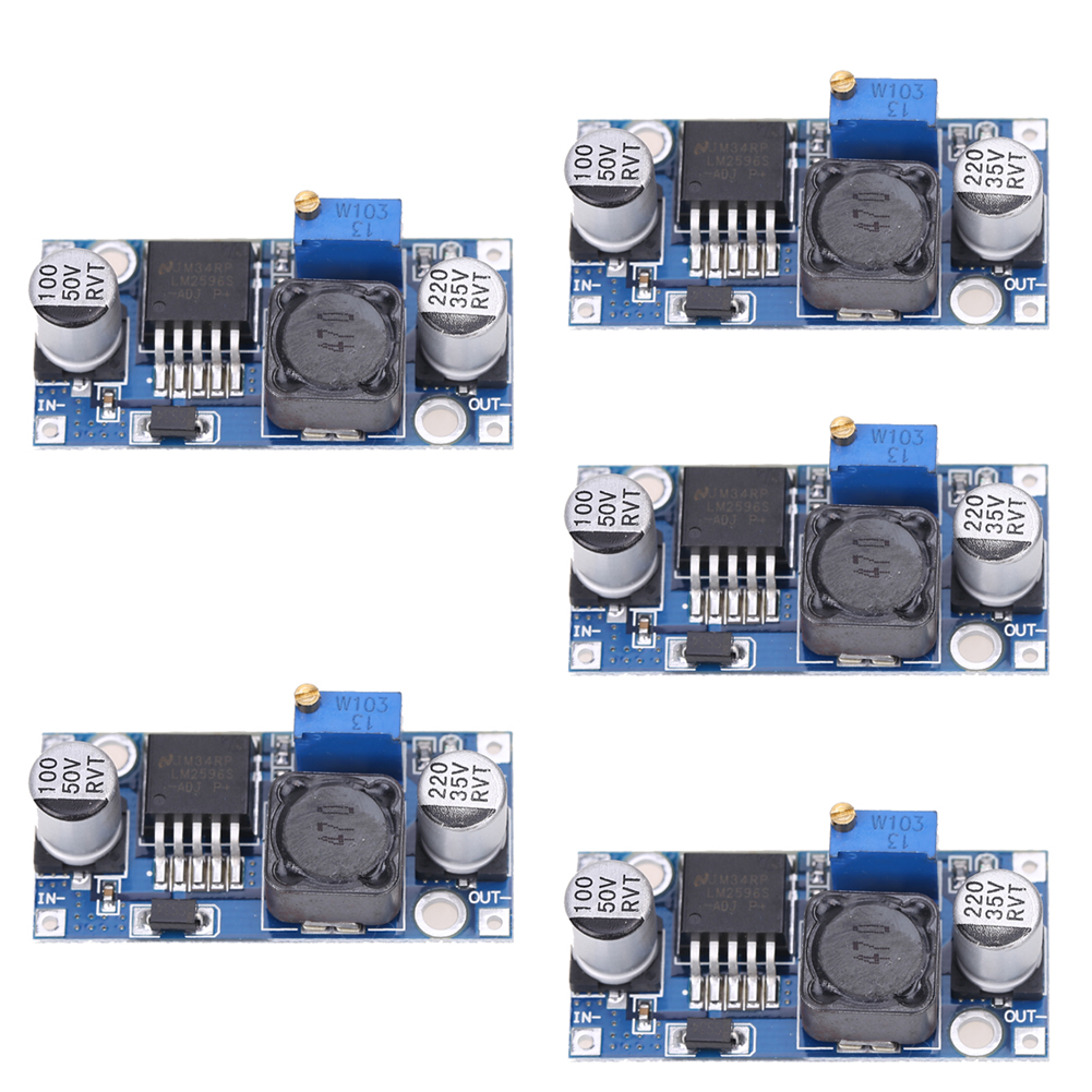 

5x DC-DC 3A Buck Converter Adjustable Step-Down Power Supply Module LM2596S, 501 Original
