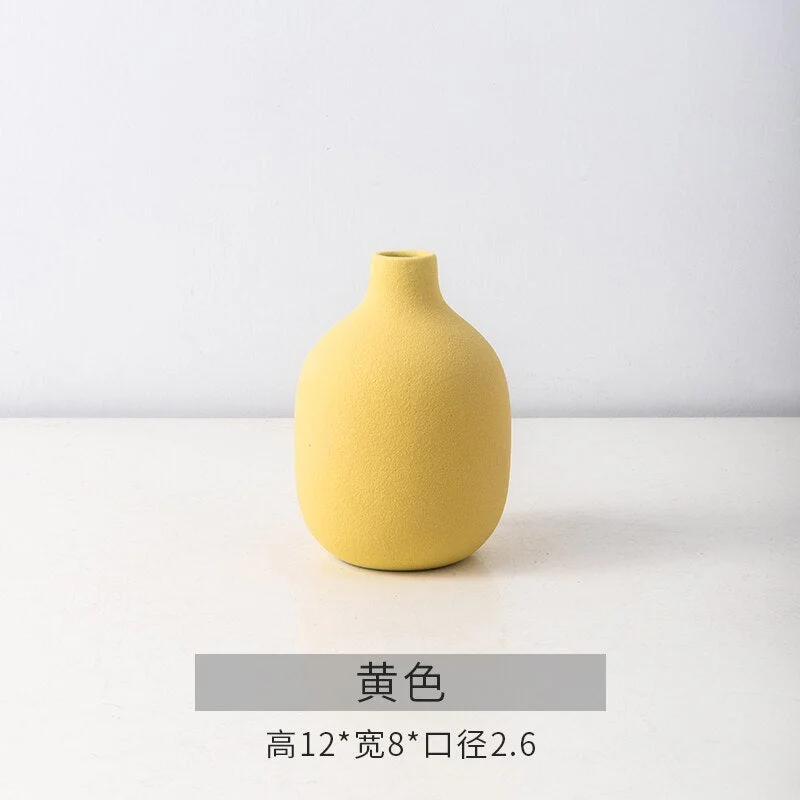 Modern Decorative Vase Nordic Morandi Ceramic Vase Dried Flower Decorative Vase Living Room Bedroom Desktop Docer Home Vase Gift