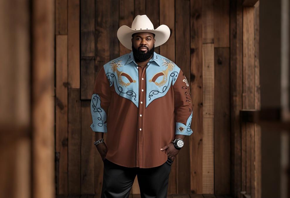 BigTallKings rocker style long-sleeve Western shirts