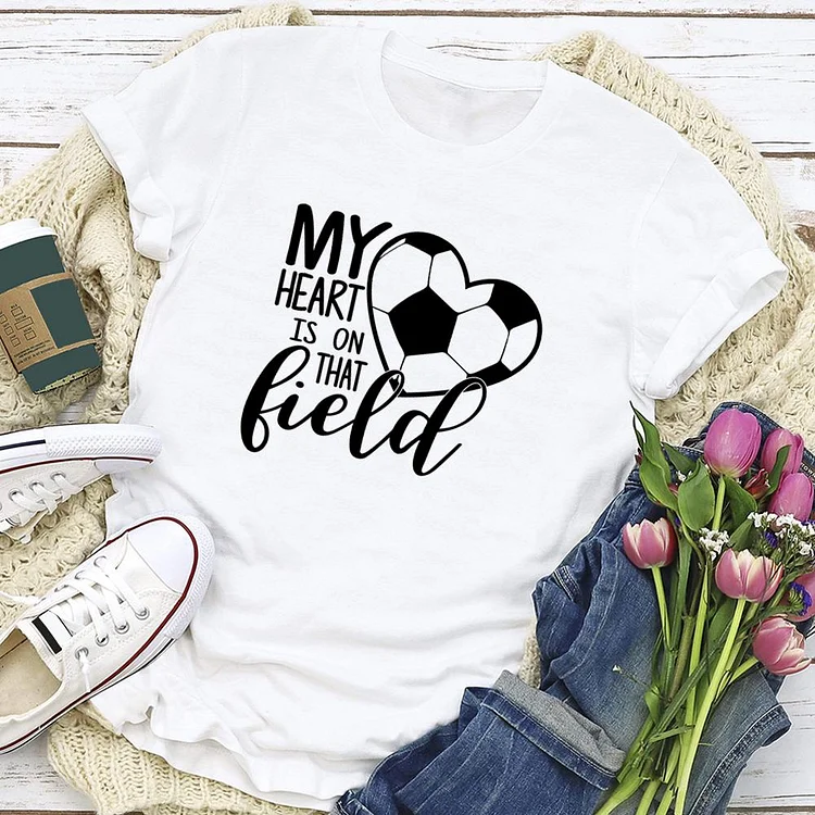 AL™ My heart is on that field T-shirt Tee-03309-Annaletters