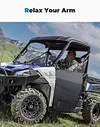 KEMIMOTO Aluminum Half Door Compatible with Polaris Ranger XP 1000 2018-2025, Ranger 1000 2020-2025, Lower Door Panels with PC Window to Expand Visibility