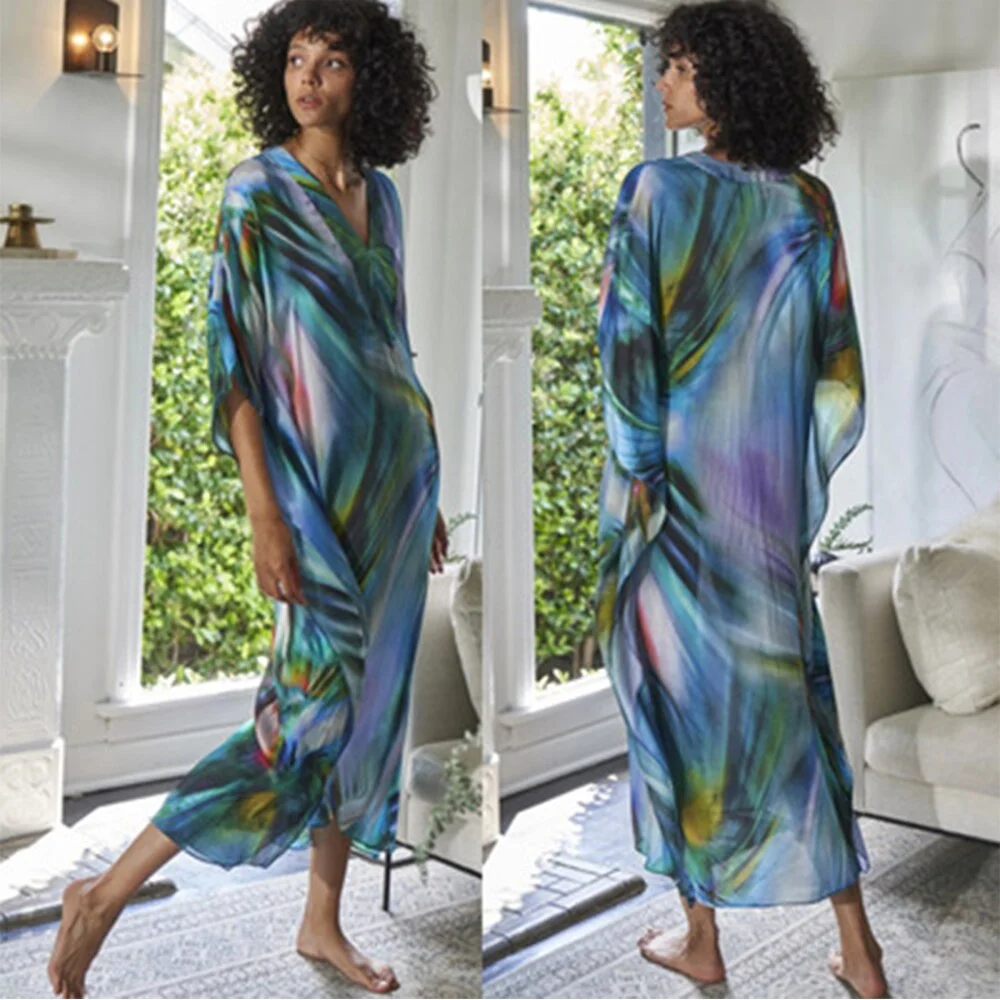 2021 New One Piece Beachwear summer Cover Up Women Solid Beach dress ladies dress Sexy Suit Beach tunic