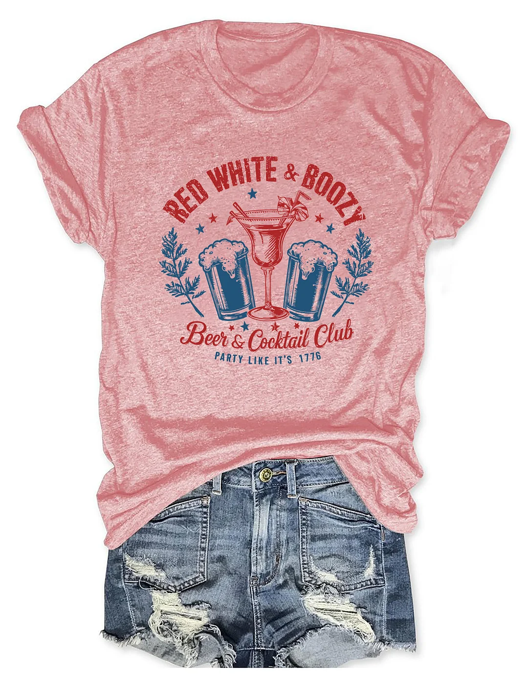 Red White & Boozy 4th Of July T-shirt