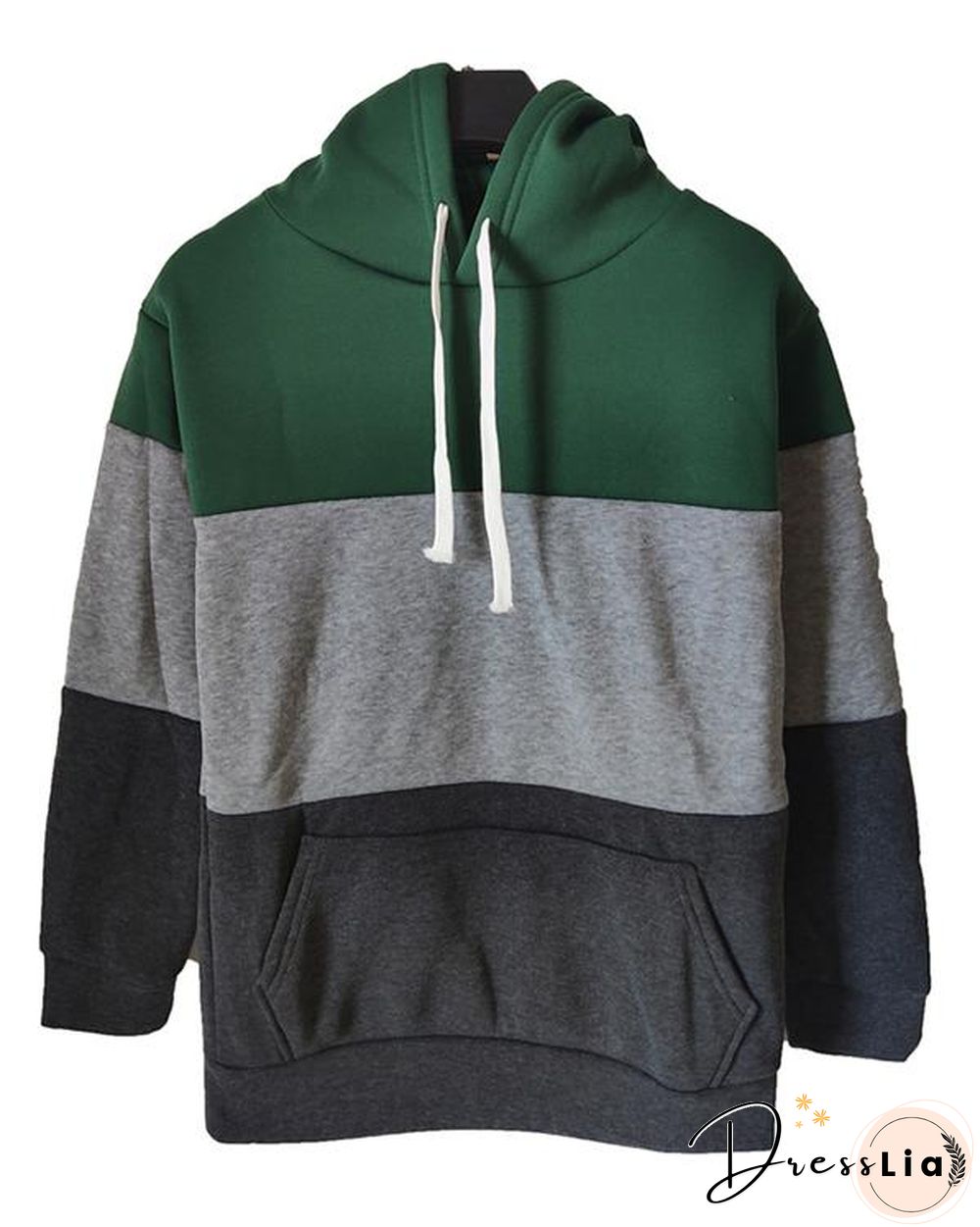 Color Block Long Sleeves Hoodie