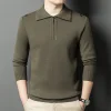 Men's Lapel Zipper Sweater