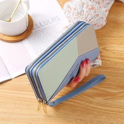 Double zipper Wallet Women Long Cute Wallet Leather Tassel Women Wallets Zipper Portefeuille Female Purse Clutch Cartera Mujer