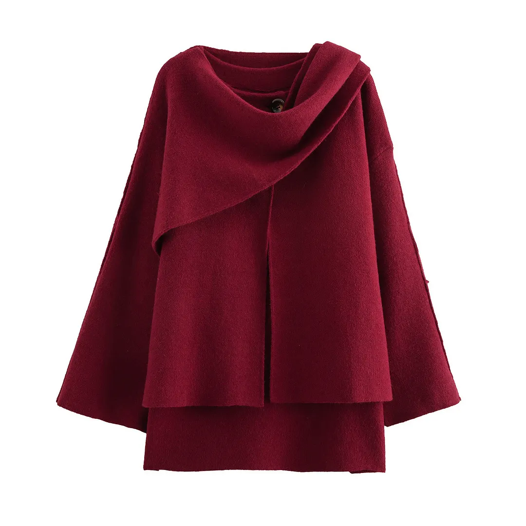 Nigikala Nigikala Cloak Style Long Sleeve Hair This Coat 2025 Spring And Autumn New B62406