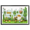 White Bear-Garden-11CT Stamped Cross Stitch 90*60cm/35.43*23.62in(Big Size)